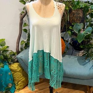 We the Free Unique Lace Tunic Top